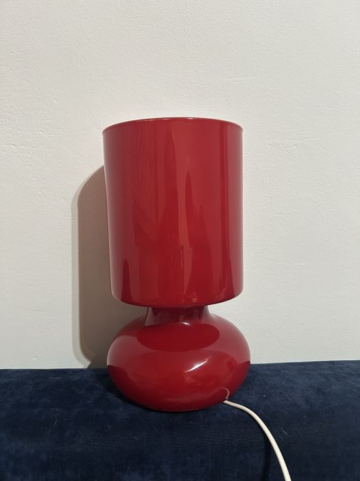Ikea lykta czerwona lampa
