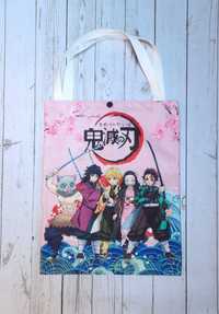 Torba na zakupy, shopperka z grafikami: anime Demon Slayer