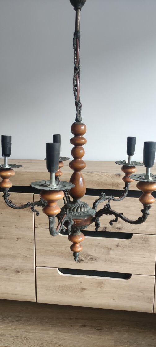 Lampa żyrandol lata 70