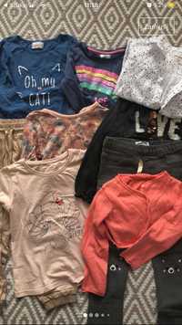 Koszulki i spodnie dla dziewczynki 110/116