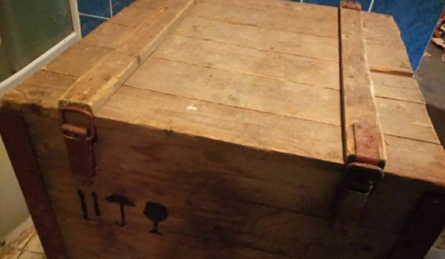 Ящик деревянный СССР (770×620×620) с ручками и защелками