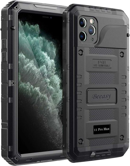 Beeasy etui wodoodporne iPhone 11 Pro Max pancerne IP68 metalowe 360
