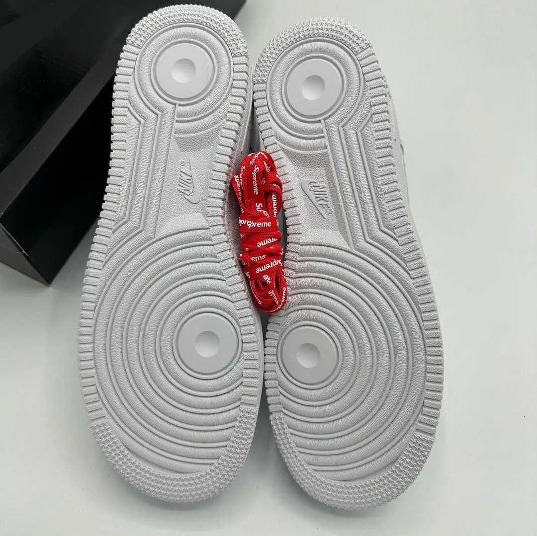 AF1\Powietrze*airDamskieNikeForce1SupremeWhite UnisexTrampki Rozm.45