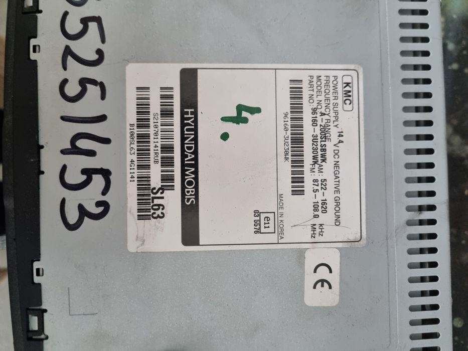 Radio hyundai A-200SLSBWK