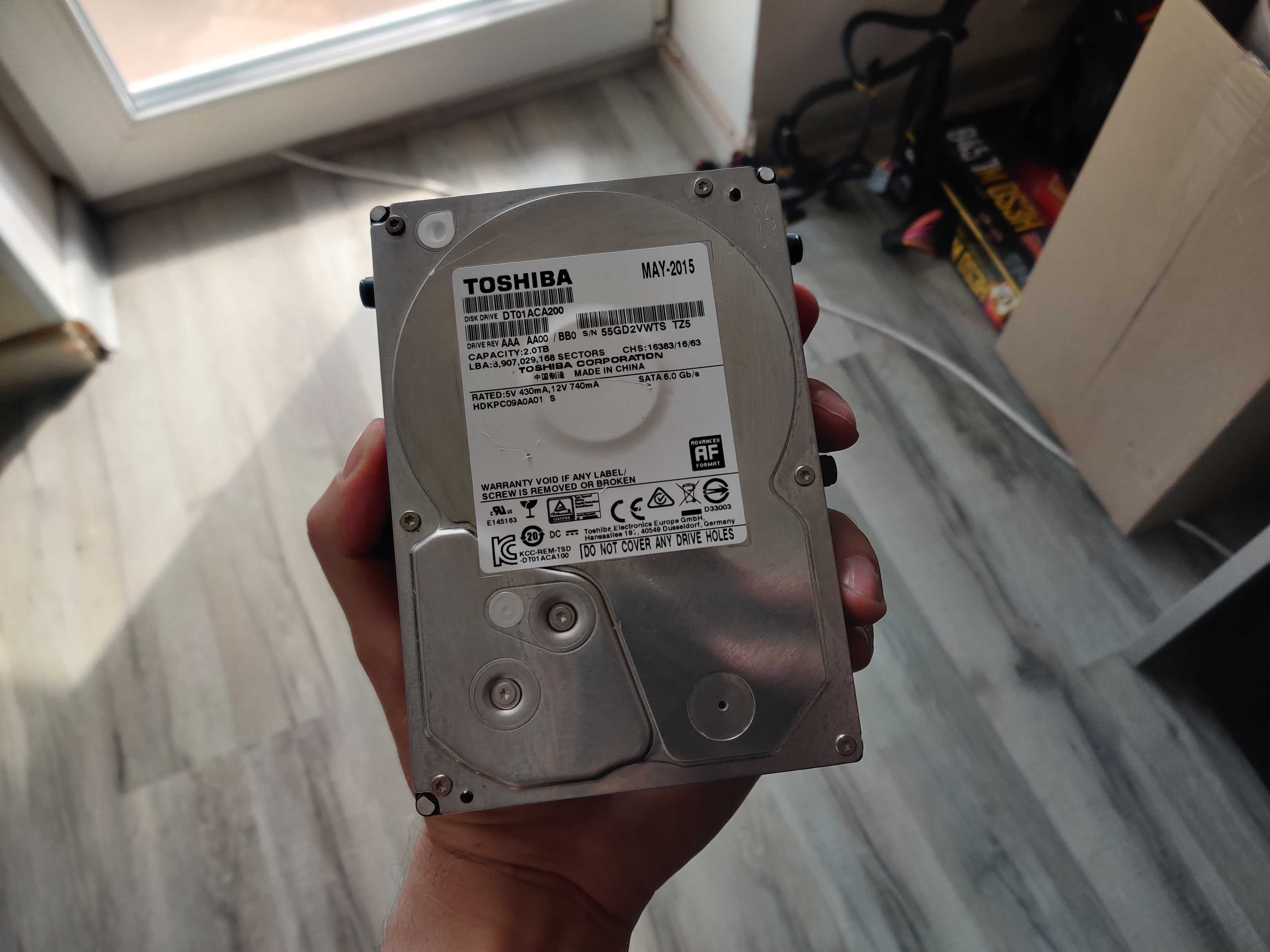 Накопитель HDD 2 TB TOSHIBA 7200rpm 64MB жесткий диск 2000gb