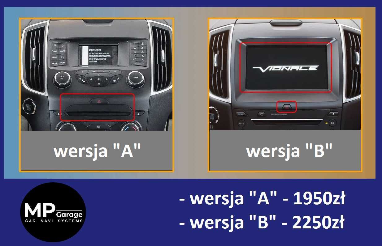 Ford EDGE 2015_2019 Stacja multimedialna Android CarPlay/AA 4G Qled