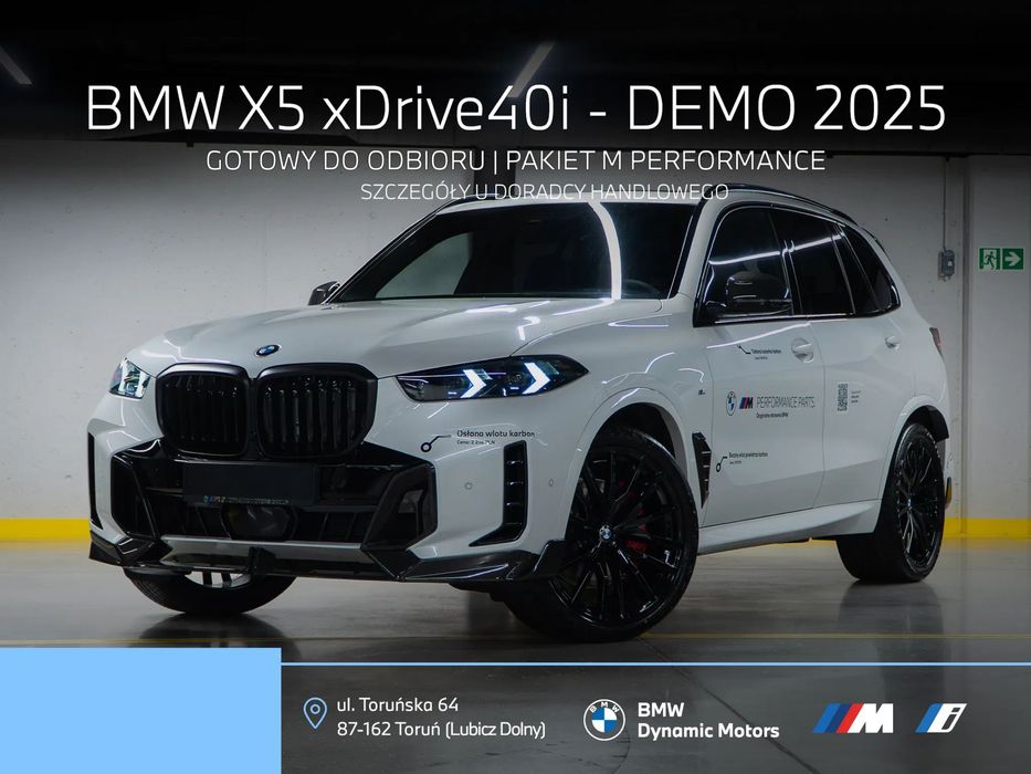BMW X5 xDrive40i 381 KM mHEV - DEMO 2025 - M Performance w Cenie - Panorama!
