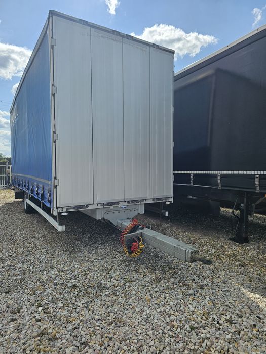 Przyczepa Konar jednoosiowa firanka tandem przejazdowa  jumbo mega