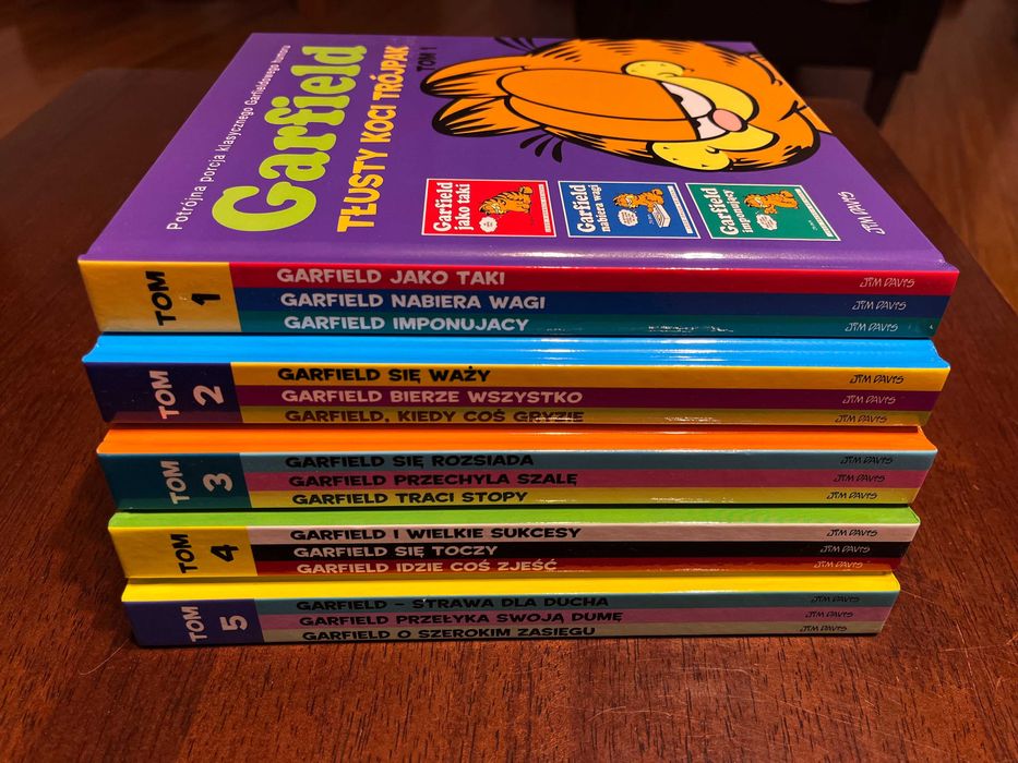 Garfield Tłusty koci trójpak - tomy 1-5 - IDEAŁ