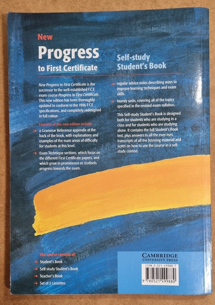Progress to First Certificate Self-study Student’s Book; Leo Jones
