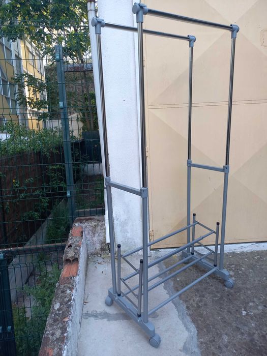 Cabide duplo para Organizar Roupa e Sapatos