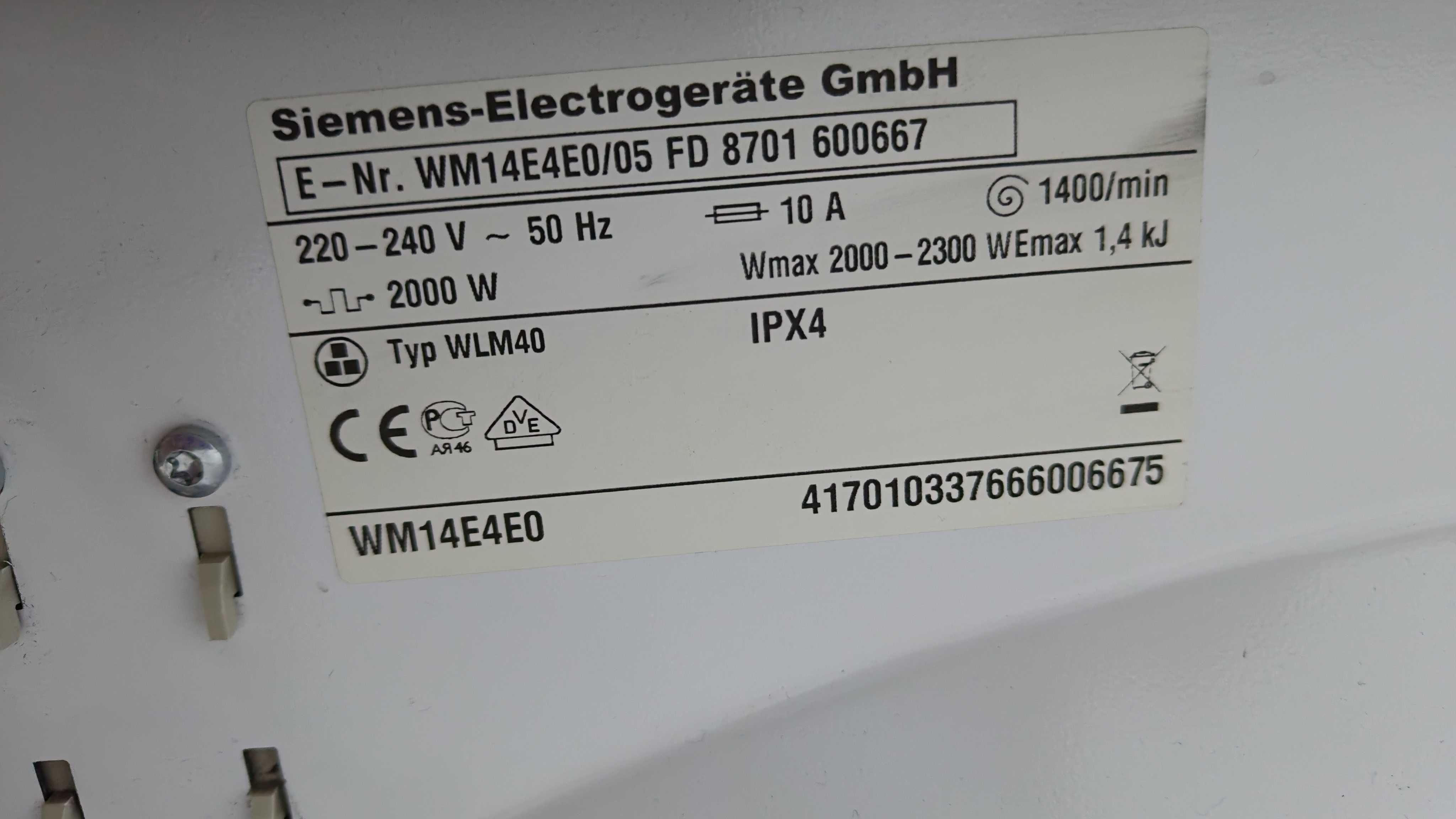 Pralka Siemens 7kg Biała Gwarancja