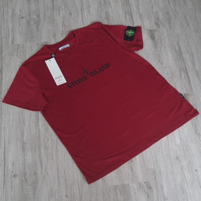 Стильна та комфортна чоловіча червона футболка Stone Island (3XL)