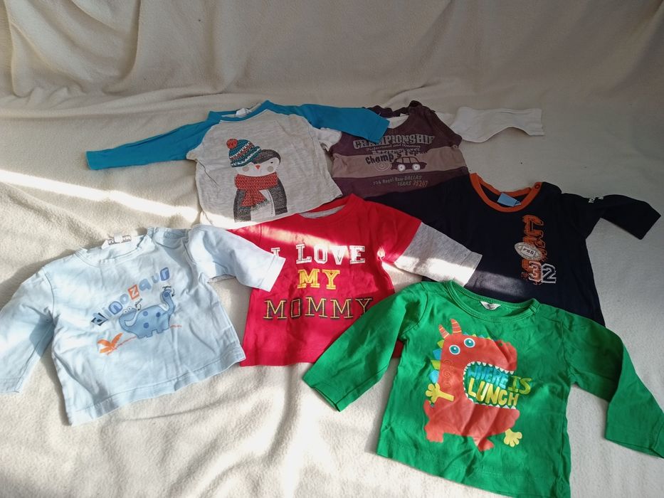 Paka 40 ubranek r.68 jesień zima bdb