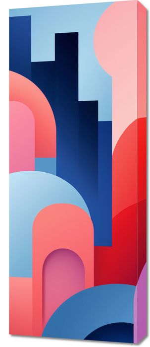 Obraz 40x100cm Miasto Kolorów