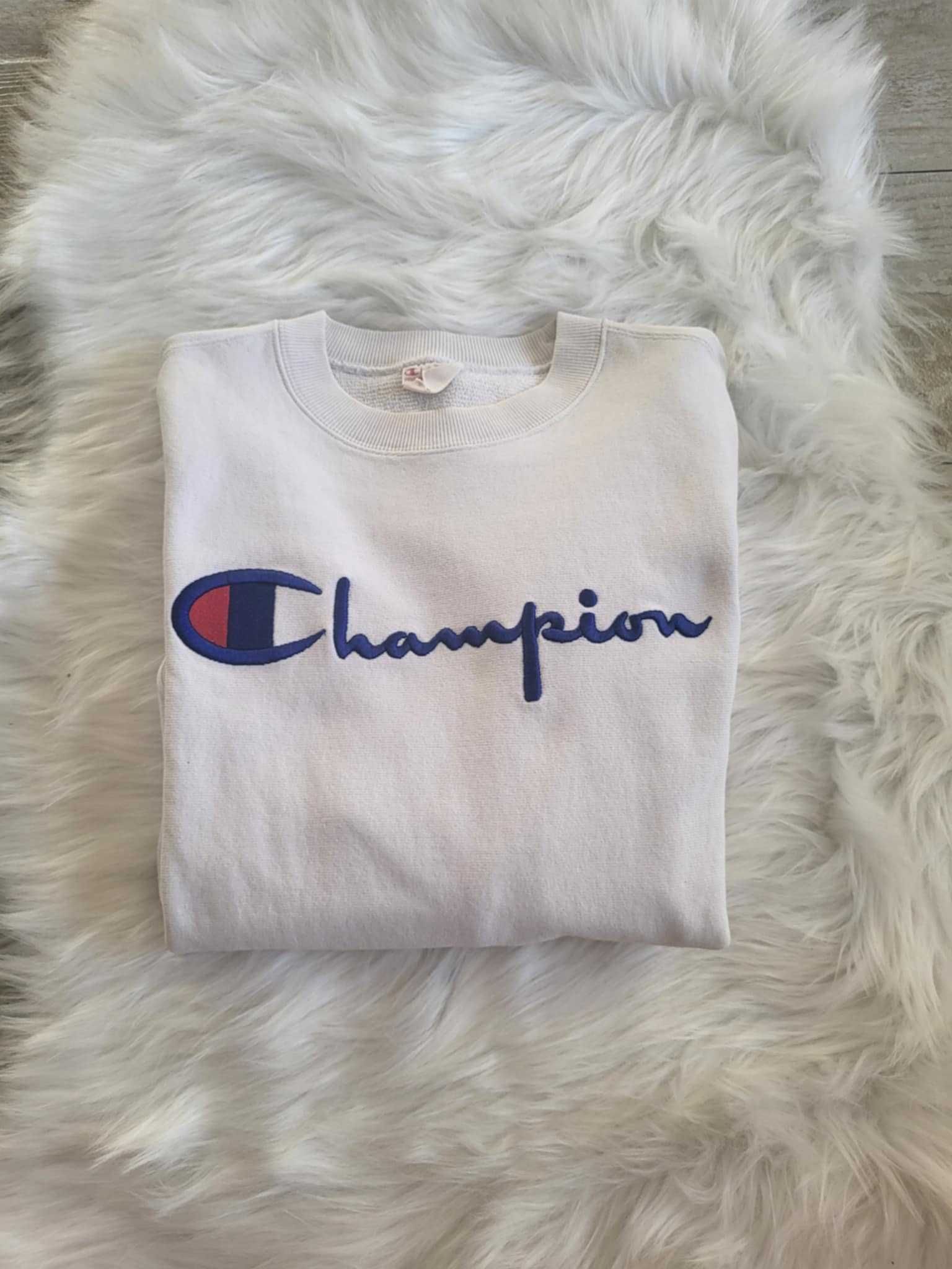Biała bluza Champion S Biała bluza damska Champion S 100% bawełna