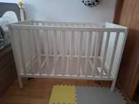 Łóżeczko IKEA SUNDVIG + barierka