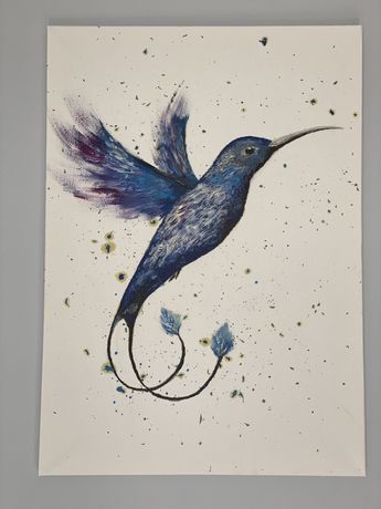 Obraz olejny 50x70 Koliberek