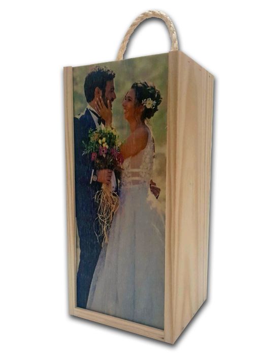 Caixas de Madeira para garrafas, com ou sem impressão