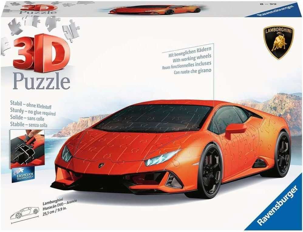Ravensburger Puzzle 3D 11571 Lamborghini Huracan Evo Arancio (1)
