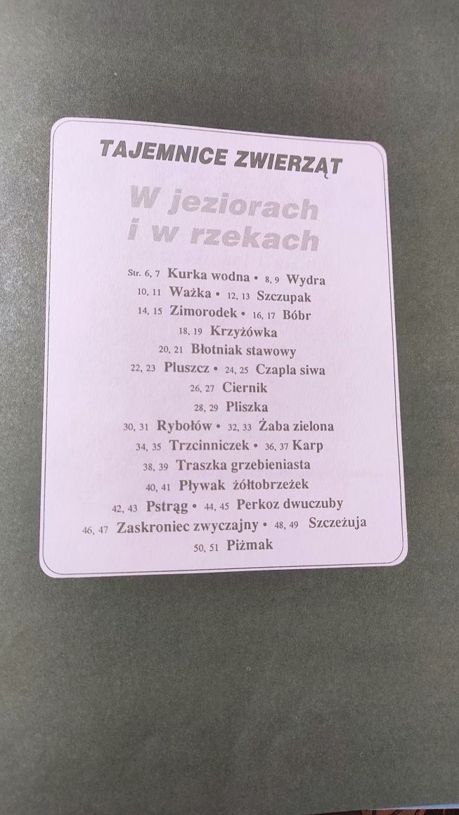 Tajemnice zwierząt w jeziorach i w rzekach
