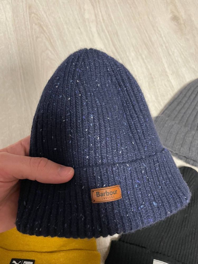 Шапка бини зимняя Puma, New Balance, Barbour, Stussy, Fjallraven