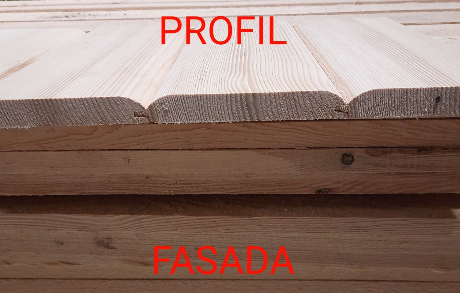 PRODUCENT deski elewacyjne, szalówka pół-bal gr. 24 mm