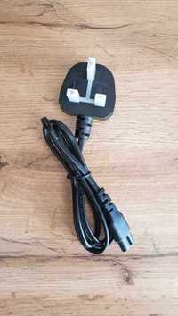 Kabel zasilający 2 pinowy do laptopa, UK Angielska wtyczka C7 -- 5szt