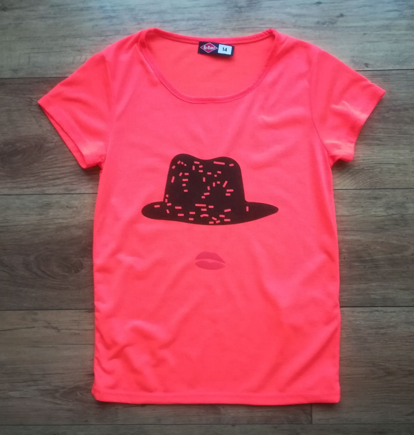 T- shirt marki Lee Cooper • kolor pomarańczowej czerwieni •
