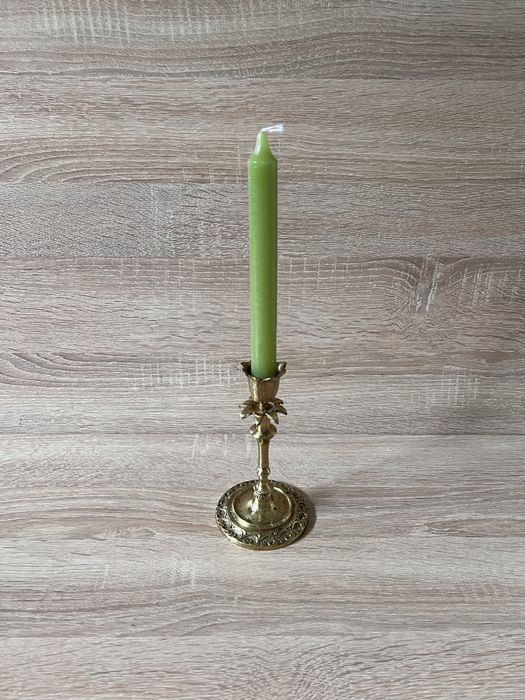Вінтажний латунний підсвічник на одну свічку
