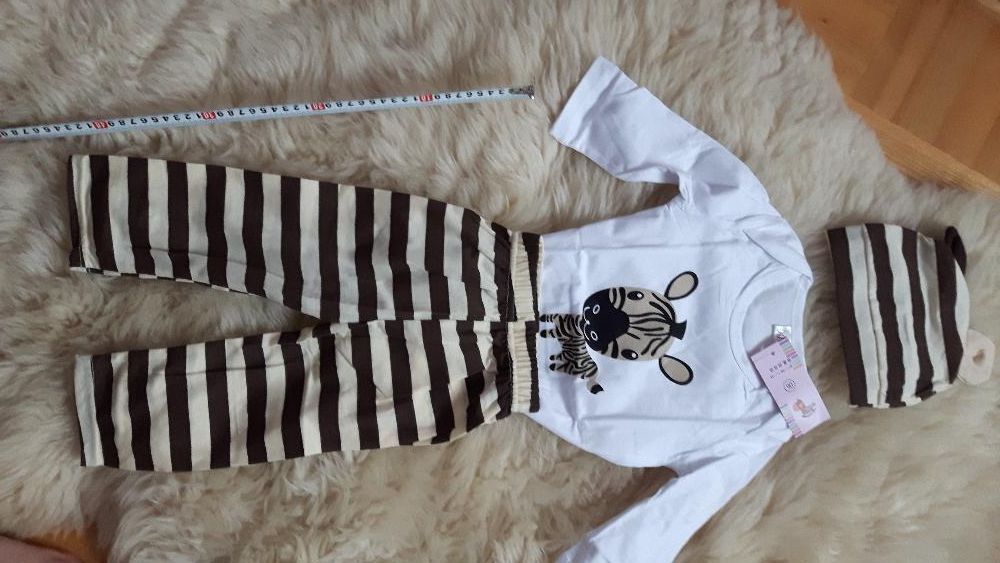 Komplet ZEBRA - Dziecko Chłopak Dziewczynka Unisex 1 rok 86cm -