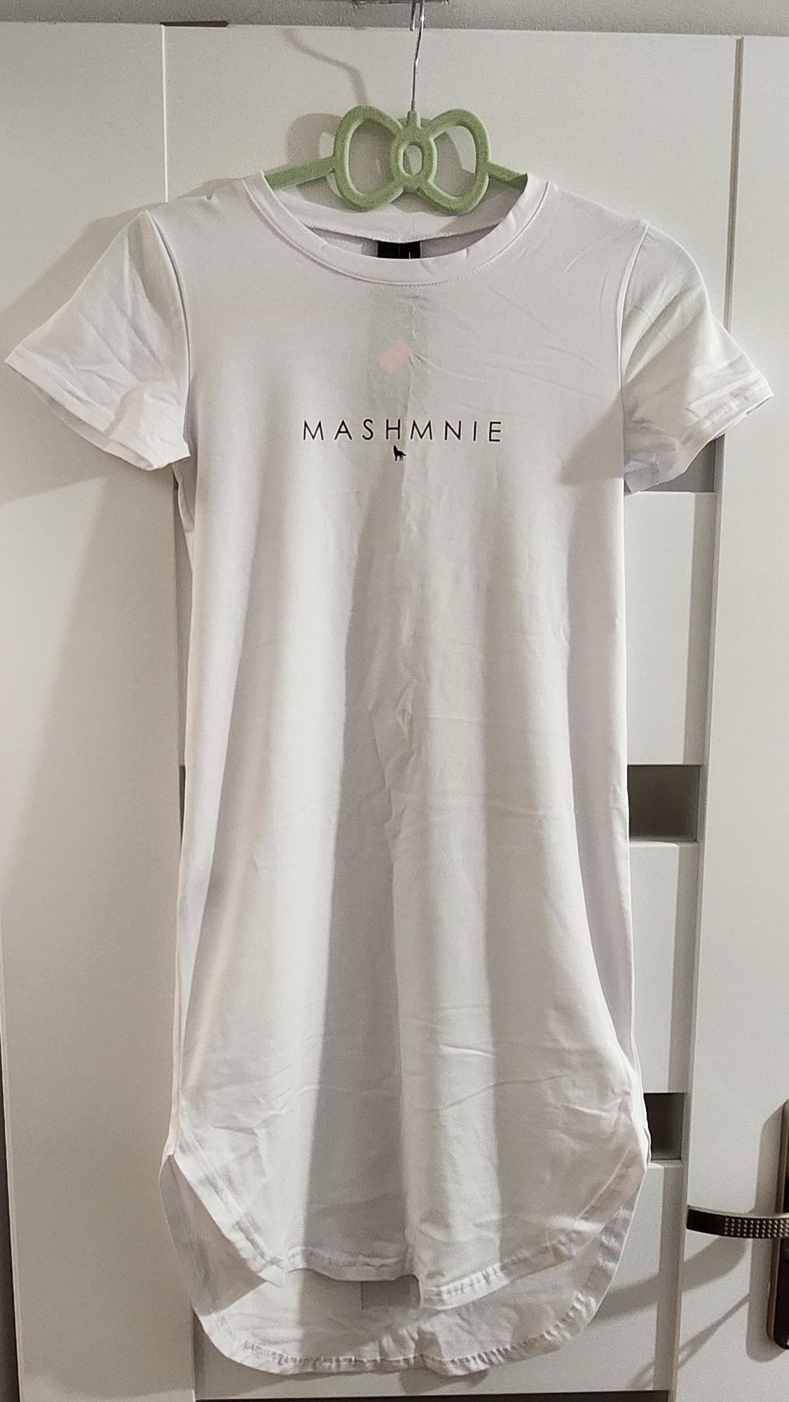 Świetna długa prosta t-shirtowa sukienka MashMnie