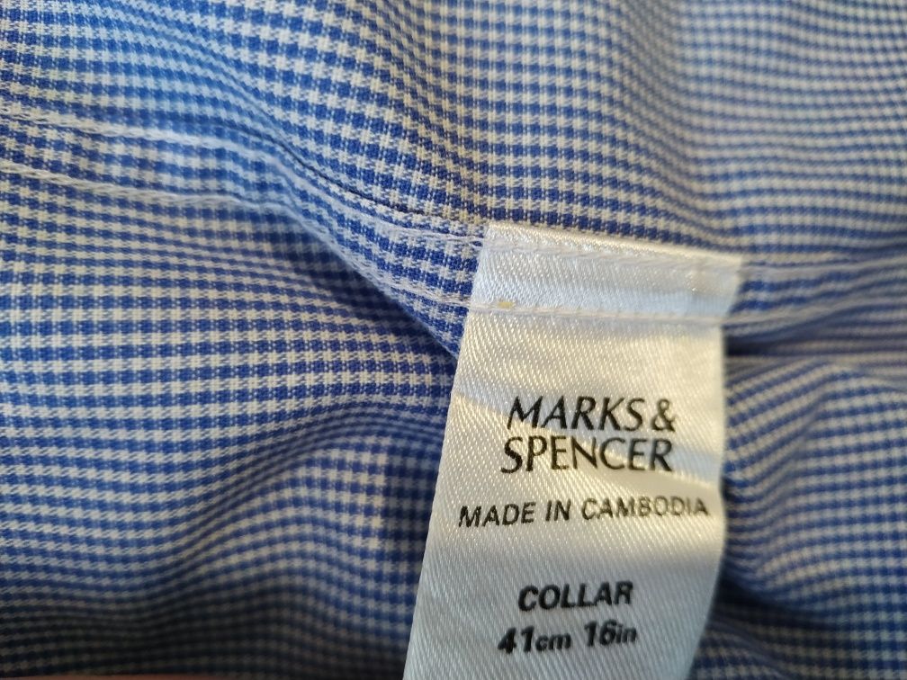 Сорочка чоловіча мужская рубашка Marks & Spencer 41 розмір