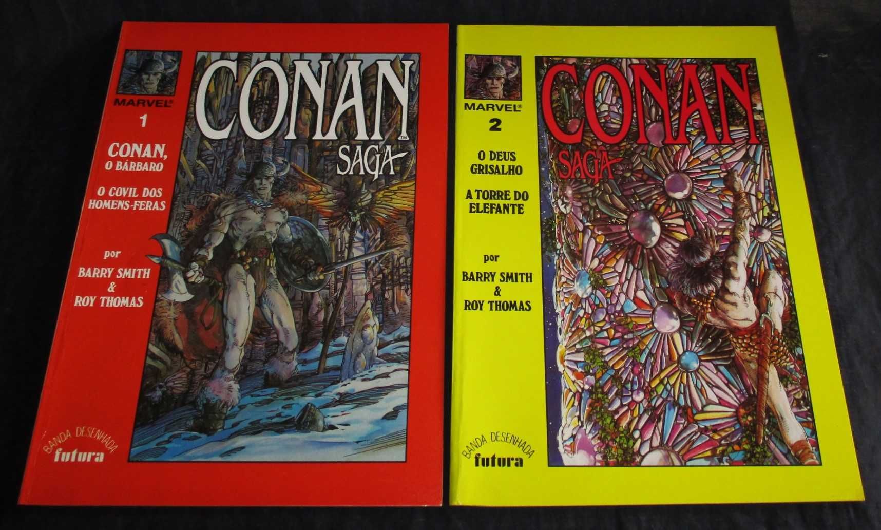 Livros BD Conan Saga volumes 1 e 2 Futura 1988