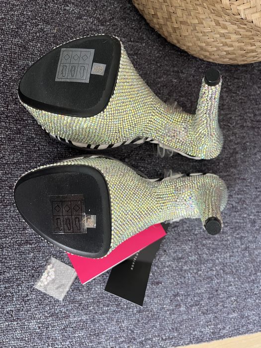 Buty na platformie r. 39 nowe transparentne jak pleaser zebra Roxie