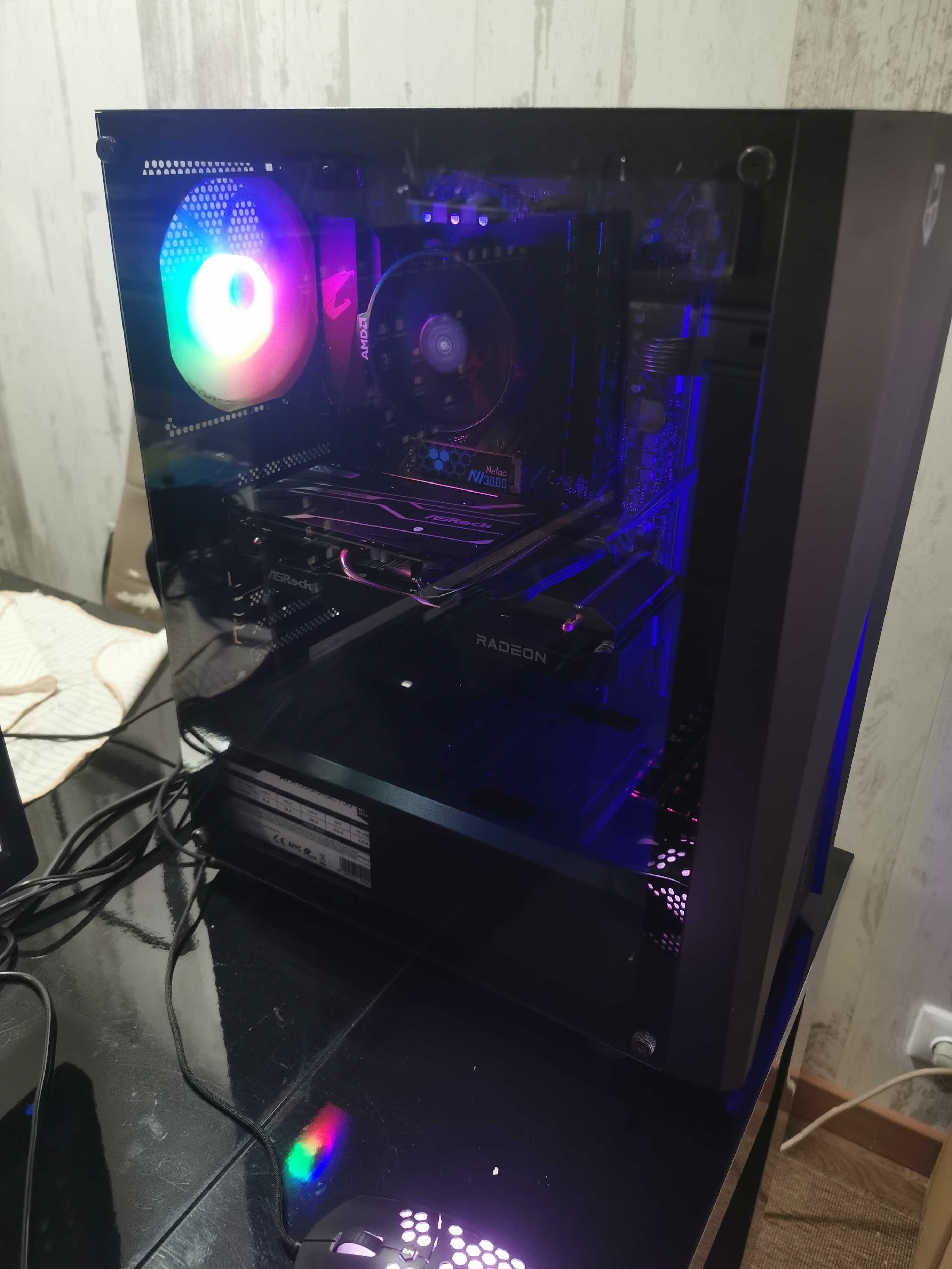 PC Gamer completo Ryzen 5 32GB ram RX6600 8GB Monitor 24" IPS