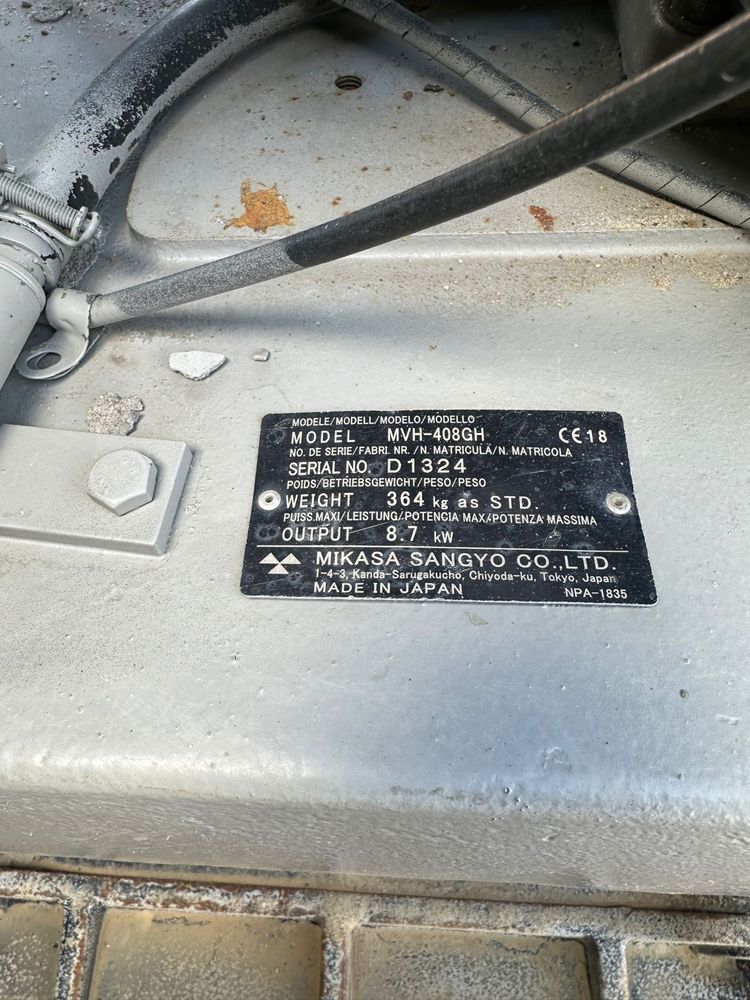 Zagęszczarka rewersyjna Mikasa MVH-408GH 364kg 2018rok Honda stan bdb