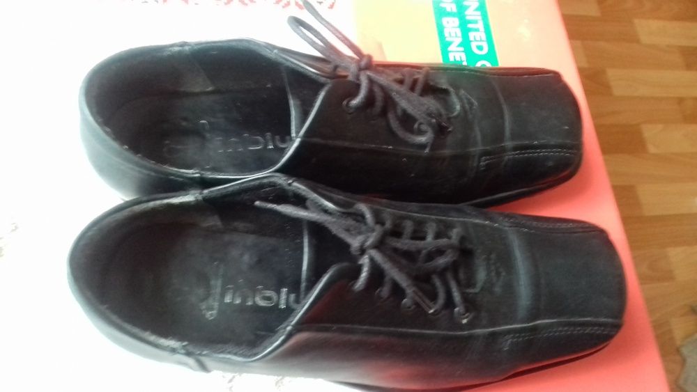 Туфли черные кожаные