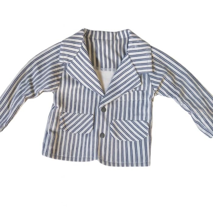 Elegancki garniturek dla chłopca na chrzest bawełna organiczna r.56