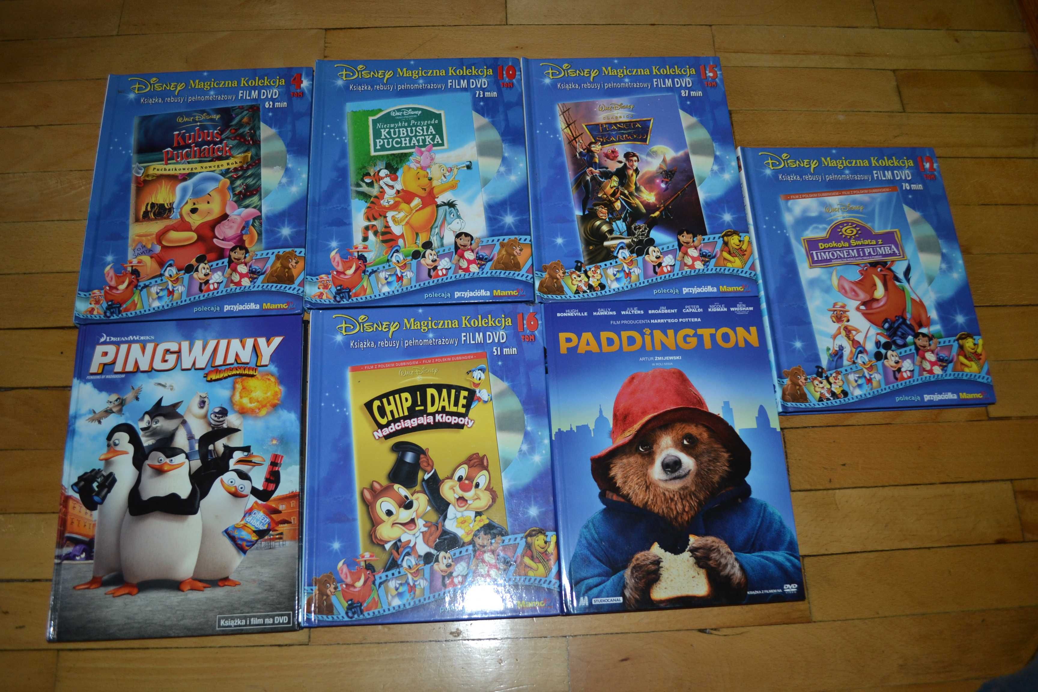 7 x DVD Disney Magiczna kolekcja Chip and Dale Kubuś Puchatek