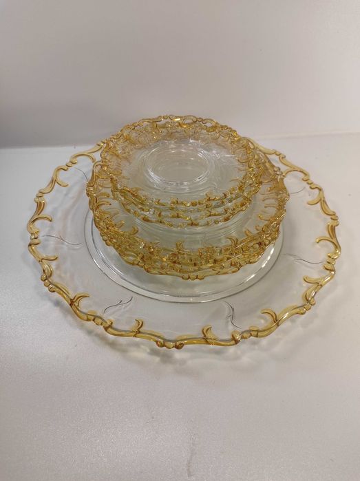 Zestaw patera 31cm+ talerze 15 i 19cm Adlerhütten AGA-BAROCK 10szt