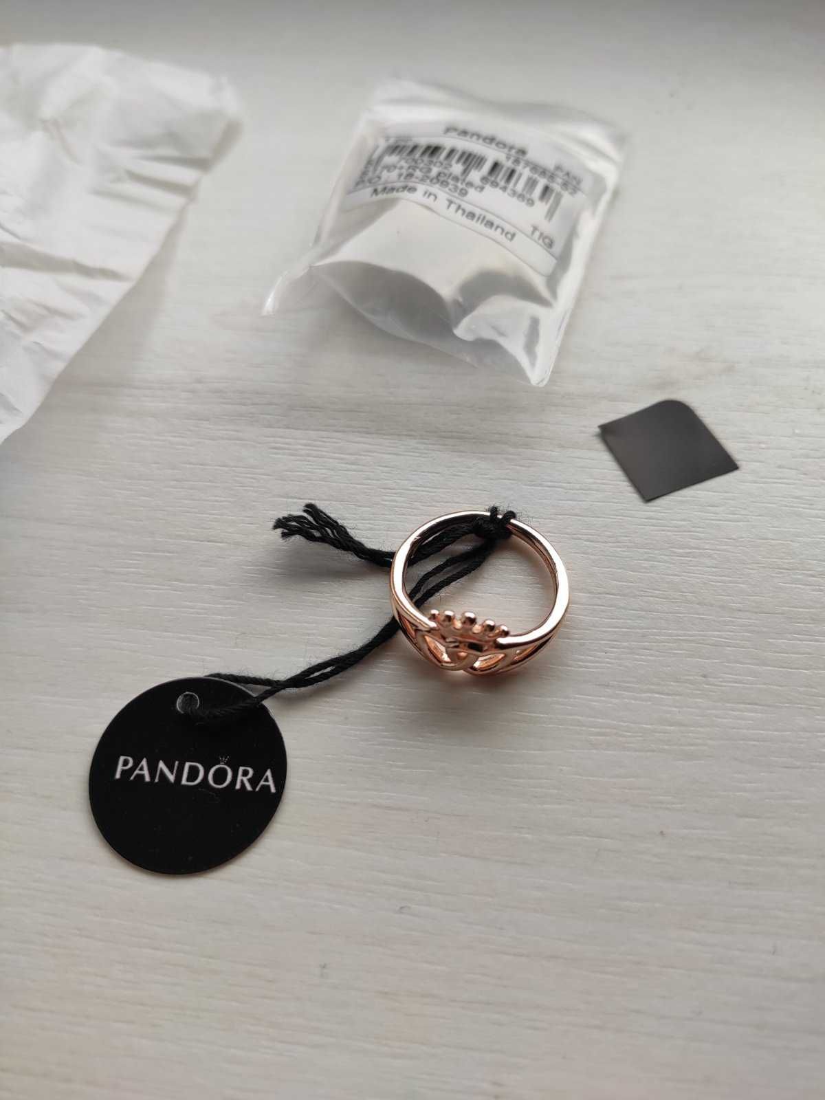 Pandora Каблучка р. 52 кольцо оригінал рожеве золото сердце корона