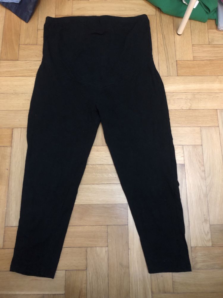 Legginsy rybaczki 3/4 czarne ciążowe dla mamy c&a  spodnie na lato r S