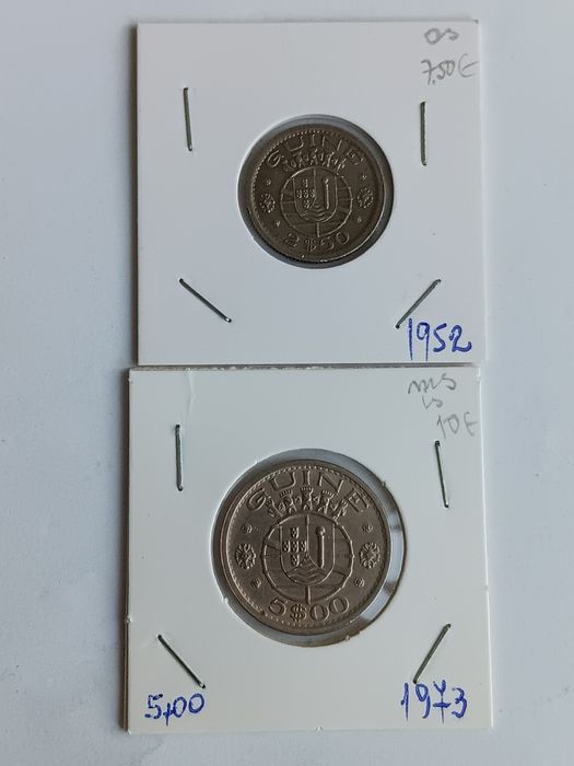 Moedas da Guiné  diversas.