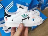 Cudne buty Dziecięce Adidas Superstar 19-24 Girl Power na Rzepy