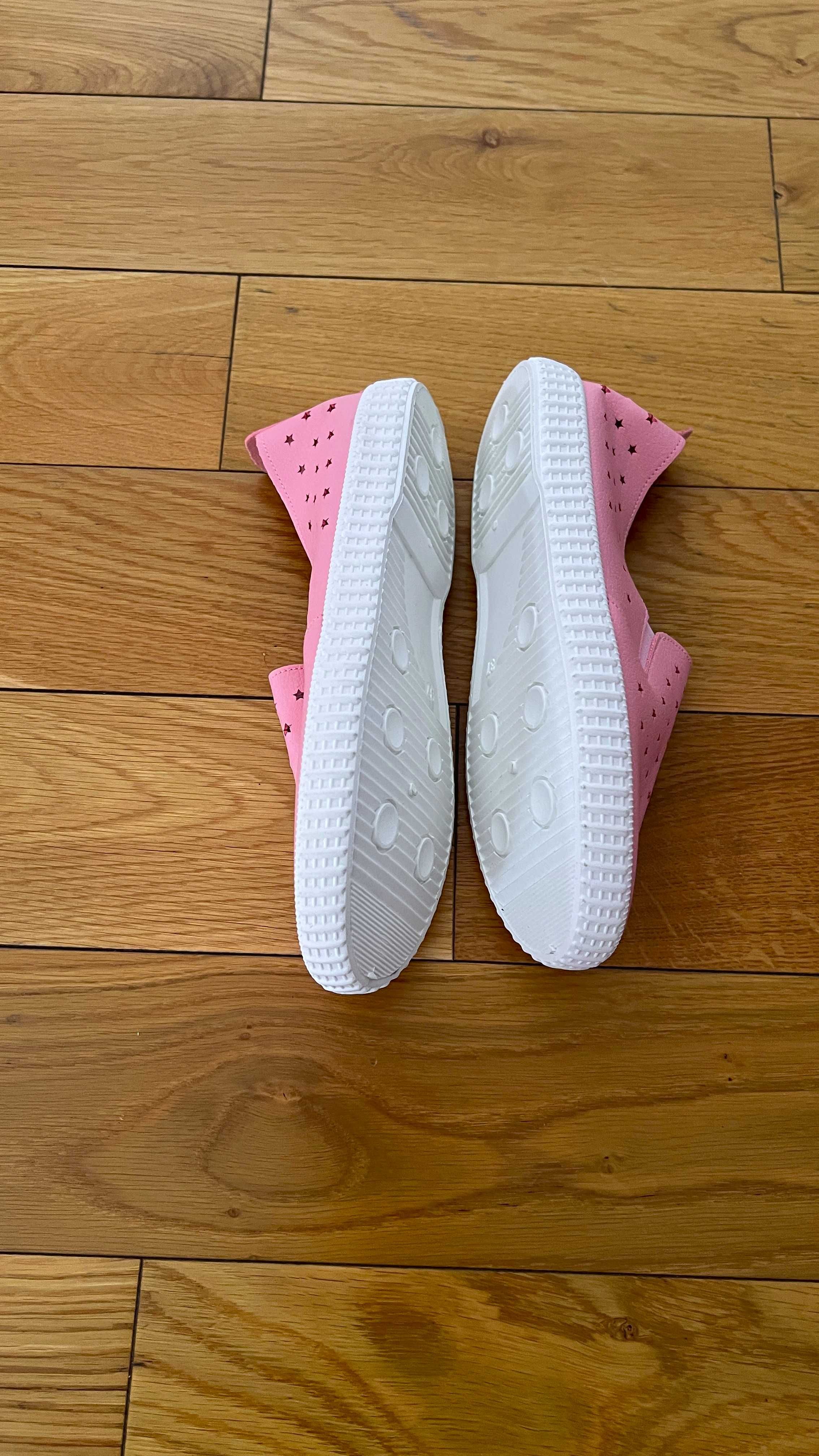 Buty Trampki Espadryle Różowe Gwiazdki Rozm. 37 (22 cm)