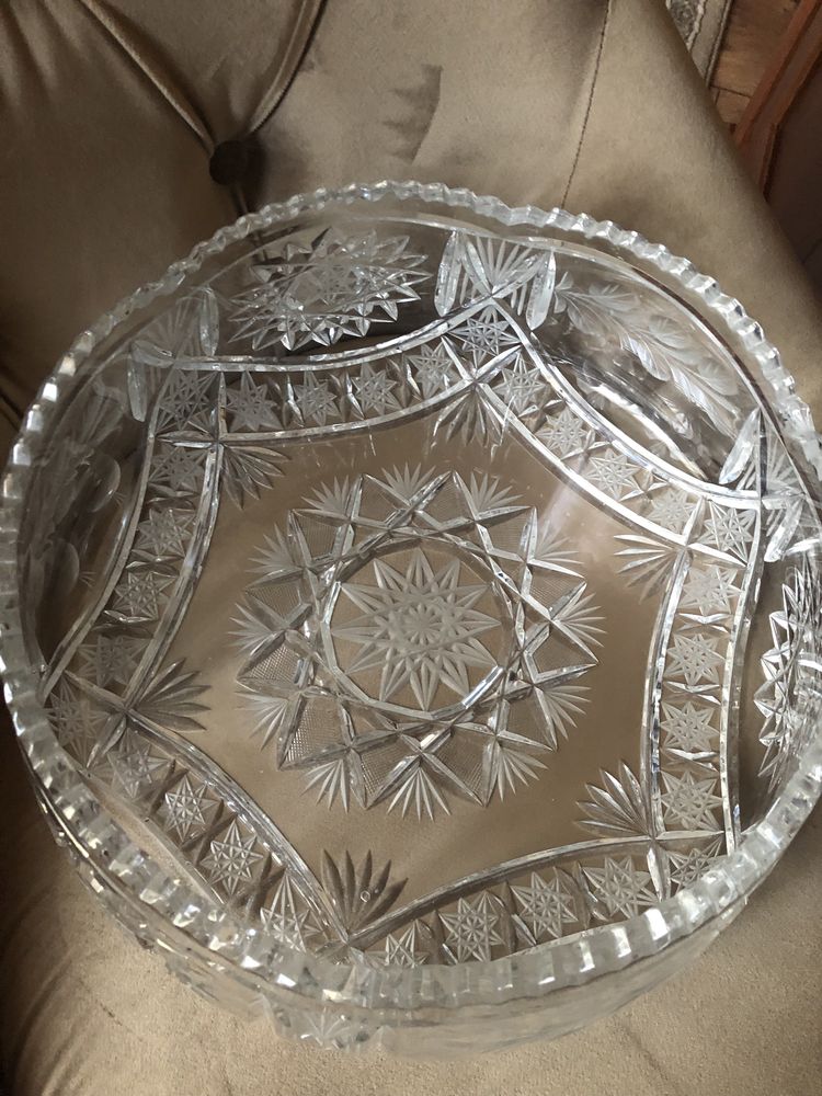 Kryształ kryształowa waza miska koszyk misa