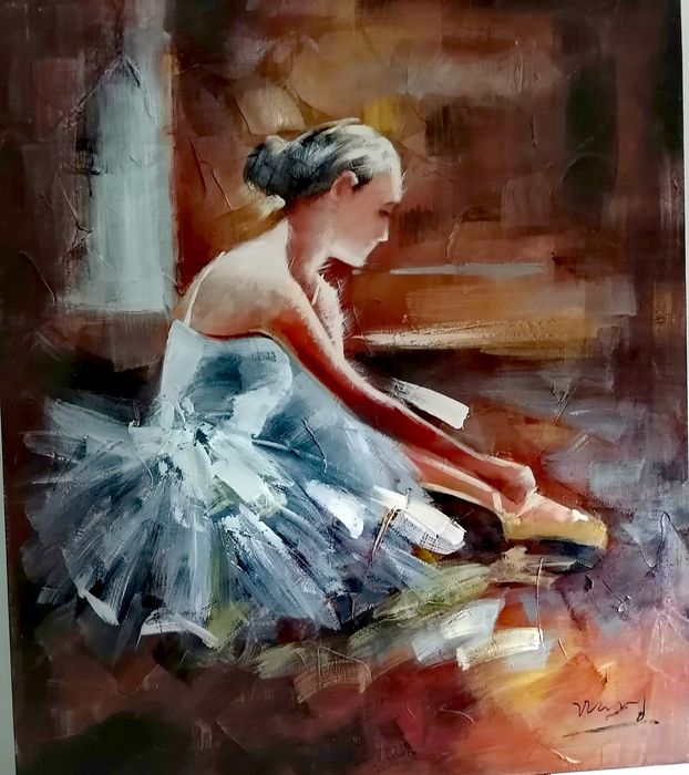 Venda de quadro pintado em acrílico novo e assinado