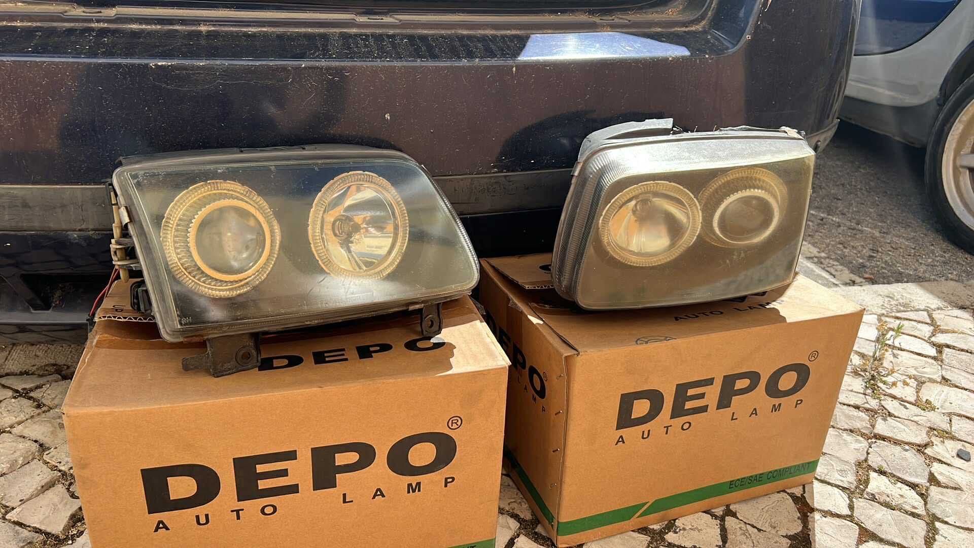 Faróis polo 6n2 gti olho de boi com xenon