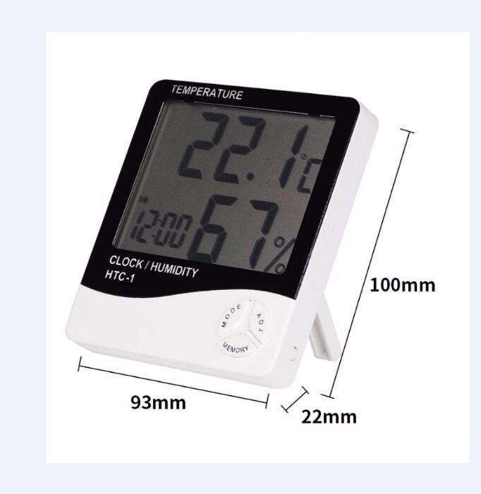 Метеостанция часыГигрометр термометр для домаШняя комнатный htc-1 2
